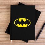 Zepplin Giyim Batmn Logo Siyah Kanvas Defter Çizgisiz - 14x21 cm
