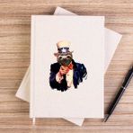 Zepplin Giyim Bear Sam Amca Çizgisiz Kanvas Defter Çizgisiz - Krem - 14x21 cm
