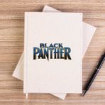 Zepplin Giyim Black Panter Blue Text Çizgisiz Kanvas Defter Çizgisiz - Krem - 14x21 cm