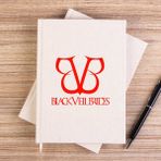 Zepplin Giyim Black Veil Brides Band Logo Çizgisiz Kanvas Defter Çizgisiz - Krem - 14x21 cm