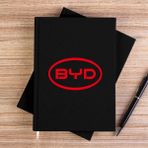 Zepplin Giyim Byd Logo Siyah Çizgisiz Kanvas Defter Çizgisiz - 14x21 cm