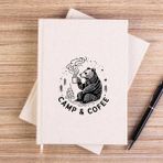 Zepplin Giyim Camp Coffe Bear Krem Çizgisiz Kanvas Defter Çizgisiz - 14x21 cm