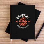 Zepplin Giyim Camp Fire Siyah Çizgisiz Kanvas Defter Çizgisiz - 14x21 cm