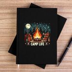 Zepplin Giyim Camp Life Siyah Çizgisiz Kanvas Defter Çizgisiz - 14x21 cm
