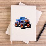 Zepplin Giyim Canavar Kamyon Suv Çizgisiz Kanvas Defter Çizgisiz - Krem - 14x21 cm