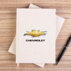 Zepplin Giyim Chevrolet Logo Çizgisiz Kanvas Defter Çizgisiz - Krem - 14x21 cm