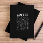 Zepplin Giyim Coffee Siyah Çizgisiz Kanvas Defter Çizgisiz - 14x21 cm