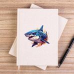 Zepplin Giyim Color Shark Çizgisiz Kanvas Defter Çizgisiz - Krem - 14x21 cm
