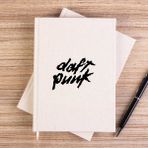 Zepplin Giyim Daft Punk Logo Classic 2 Çizgisiz Kanvas Defter Çizgisiz - Krem - 14x21 cm