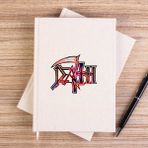 Zepplin Giyim Death Rainbow Çizgisiz Kanvas Defter Çizgisiz - Krem - 14x21 cm