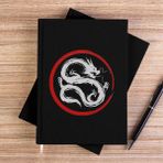 Zepplin Giyim Dragon Karate Siyah Kanvas Defter Çizgisiz - 14x21 cm