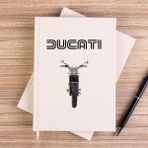 Zepplin Giyim Ducati Scrambler Eıcma Çizgisiz Kanvas Defter Çizgisiz - Krem - 14x21 cm