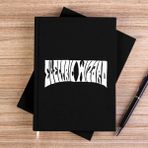 Zepplin Giyim Electric Wizard Text Siyah Çizgisiz Kanvas Defter Çizgisiz - 14x21 cm
