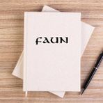 Zepplin Giyim Faun Logo Çizgisiz Kanvas Defter Çizgisiz - Krem - 14x21 cm