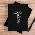 Zepplin Giyim Firefighter Siyah Çizgisiz Kanvas Defter Çizgisiz - 14x21 cm