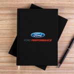 Zepplin Giyim Ford Performance Siyah Çizgisiz Kanvas Defter Çizgisiz - 14x21 cm