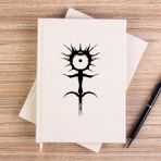Zepplin Giyim Ghostemane Logo White Çizgisiz Kanvas Defter Çizgisiz - Krem - 14x21 cm