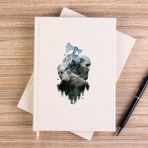 Zepplin Giyim God Of War Ragnarok Atreus Kratos Siluet Çizgisiz Kanvas Defter Çizgisiz - Krem - 14x21 cm