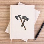 Zepplin Giyim God Of War Ragnarok Kratos Weapon Çizgisiz Kanvas Defter Çizgisiz - Krem - 14x21 cm