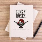 Zepplin Giyim Guns N Roses Live Radio Broadcast Çizgisiz Kanvas Defter Çizgisiz - Krem - 14x21 cm