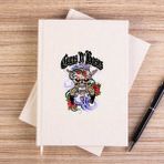 Zepplin Giyim Guns N Roses Skull And Gun Çizgisiz Kanvas Defter Çizgisiz - Krem - 14x21 cm