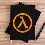 Zepplin Giyim Half Life Logo Pocket Siyah Kanvas Defter Çizgisiz - 14x21 cm