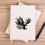 Zepplin Giyim Harley Chopper Woodlands Çizgisiz Kanvas Defter Çizgisiz - Krem - 14x21 cm