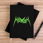 Zepplin Giyim Havok Green Logo Siyah Çizgisiz Kanvas Defter Çizgisiz - 14x21 cm