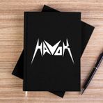 Zepplin Giyim Havok Logo Text Siyah Çizgisiz Kanvas Defter Çizgisiz - 14x21 cm