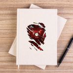 Zepplin Giyim Iron Man Body Çizgisiz Kanvas Defter Çizgisiz - Krem - 14x21 cm
