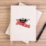 Zepplin Giyim Judas Priest Logo And Figure Çizgisiz Kanvas Defter Çizgisiz - Krem - 14x21 cm