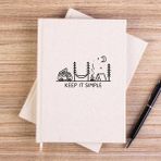 Zepplin Giyim Keep It Simple Krem Çizgisiz Kanvas Defter Çizgisiz - 14x21 cm