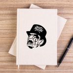 Zepplin Giyim King Diamond Face Çizgisiz Kanvas Defter Çizgisiz - Krem - 14x21 cm