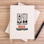 Zepplin Giyim Kiss Psycho Circus Çizgisiz Kanvas Defter Çizgisiz - Krem - 14x21 cm