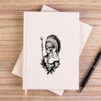 Zepplin Giyim Kızıldereli Skull Warrios Çizgisiz Kanvas Defter Çizgisiz - Krem - 14x21 cm