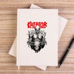 Zepplin Giyim Kreator Devil Inside Çizgisiz Kanvas Defter Çizgisiz - Krem - 14x21 cm