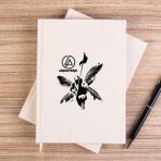 Zepplin Giyim Linkin Park Butterfly Çizgisiz Kanvas Defter Çizgisiz - Krem - 14x21 cm