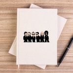 Zepplin Giyim Linkin Park Minutes Cartoon Çizgisiz Kanvas Defter Çizgisiz - Krem - 14x21 cm