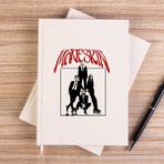 Zepplin Giyim Maneskin Grup Afiş Çizgisiz Kanvas Defter Çizgisiz - Krem - 14x21 cm