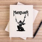 Zepplin Giyim Manowar The T. Of Steel Çizgisiz Kanvas Defter Çizgisiz - Krem - 14x21 cm