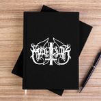 Zepplin Giyim Marduk Logo 2 Siyah Kanvas Defter Çizgisiz - 14x21 cm