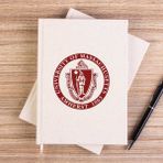 Zepplin Giyim Massachusetts University Logo Çizgisiz Kanvas Defter Çizgisiz - Krem - 14x21 cm