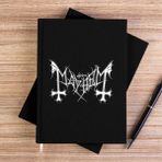 Zepplin Giyim Mayhem Logo Siyah Kanvas Defter Çizgisiz - 14x21 cm