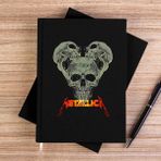 Zepplin Giyim Metallica 3 Dry Heads Siyah Çizgisiz Kanvas Defter Çizgisiz - 14x21 cm