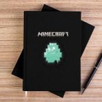 Zepplin Giyim Mine-Craft Diamond Cave Siyah Çizgisiz Kanvas Defter Çizgisiz - 14x21 cm