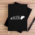 Zepplin Giyim Motocycle Evolution Siyah Kanvas Defter Çizgisiz - 14x21 cm