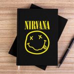 Zepplin Giyim Nirvana Logo Siyah Kanvas Defter Çizgisiz - 14x21 cm