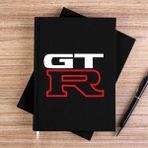 Zepplin Giyim Nissan Gtr Logo Siyah Kanvas Defter Çizgisiz - 14x21 cm