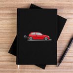 Zepplin Giyim Opel Corsa Red Siyah Çizgisiz Kanvas Defter Çizgisiz - 14x21 cm