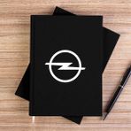 Zepplin Giyim Opel Logo Siyah Çizgisiz Kanvas Defter Çizgisiz - 14x21 cm